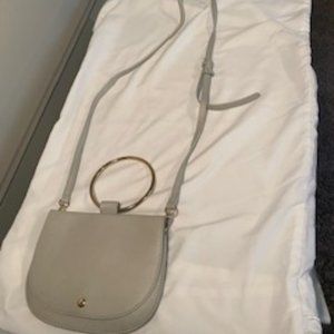 Gray Leather Fashion Crossbody